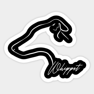 Whippet profile dog lover Sticker